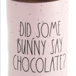 Brand New in Box RAE DUNN Did Some Bunny Say Chocolate Canister Below $30 Retail